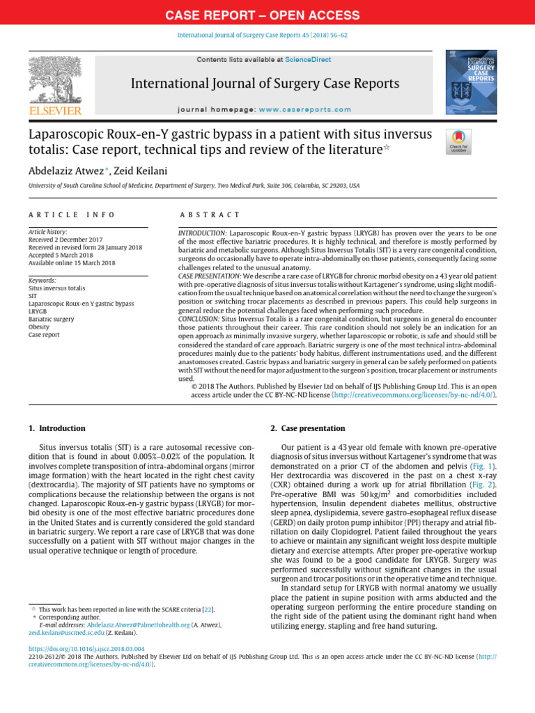 Ijsurg Case Reports | PDF | Bariatric Surgery | Surgery