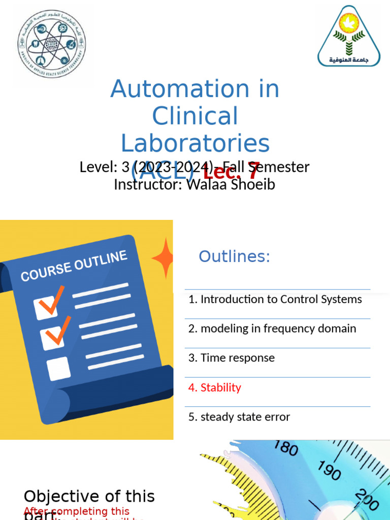 Automation in Clinical Laboratories (ACL) - Lec7 | PDF | Algorithms ...