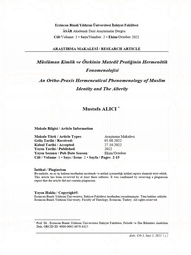 Muslim Identity and Alterity Analysis | PDF | Faith | Identity (Social ...