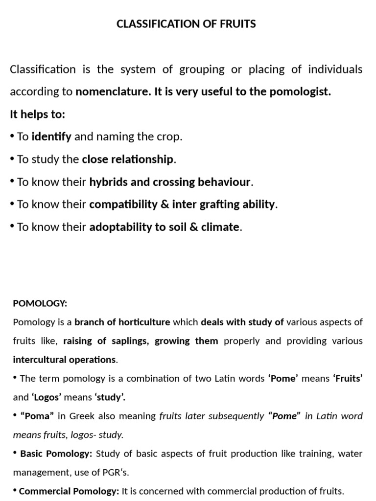 Fruit Classification by Climate and Type | PDF | Subtropics | Fruit