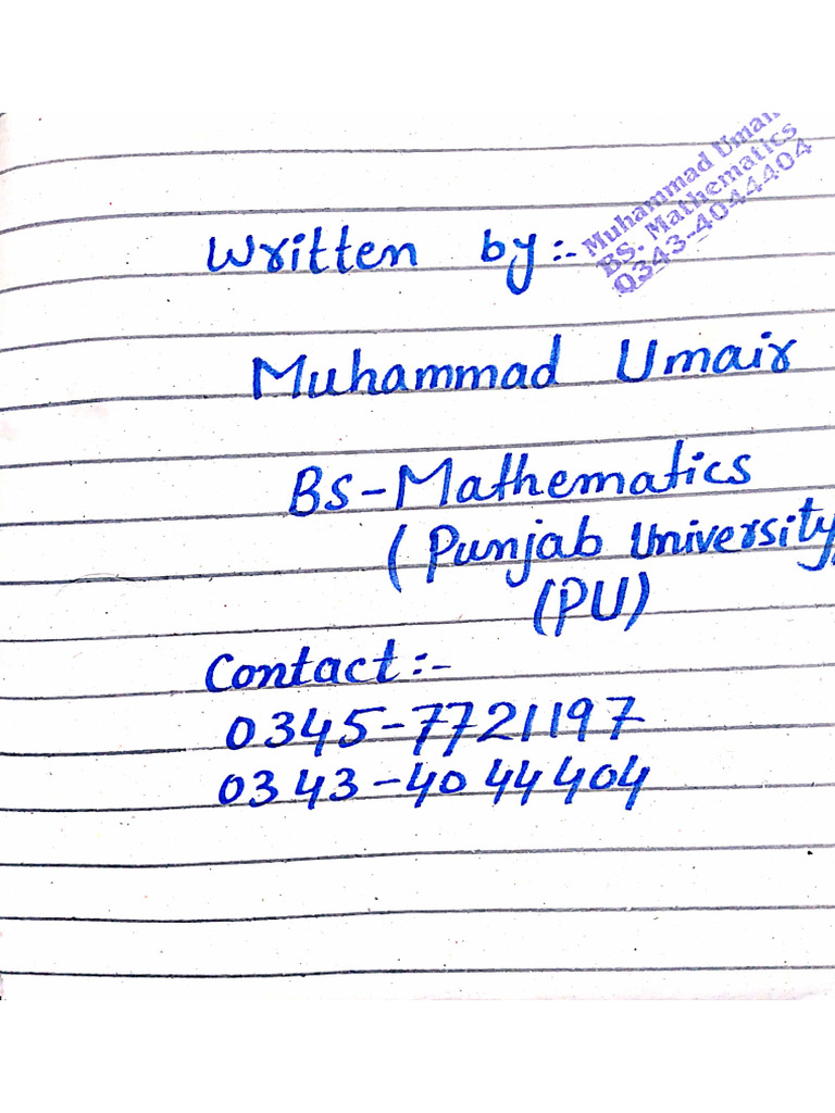 9th Class Math Solution New Book (Muhammad Umair) PDF | PDF