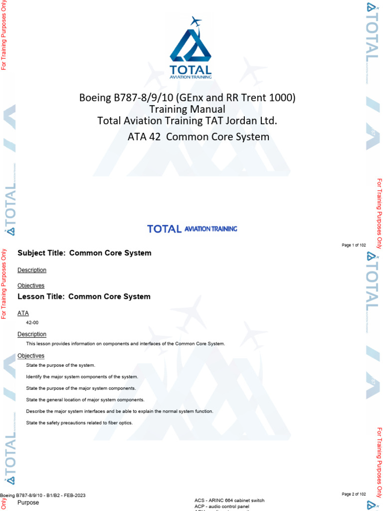 Boeing B787 Common Core System Manual | PDF | Read Only Memory ...