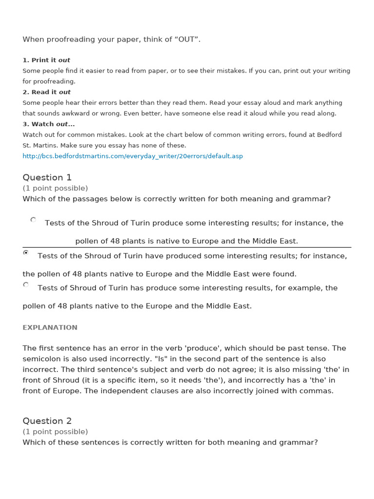 Effective Proofreading Techniques | PDF | Verb | Phrase