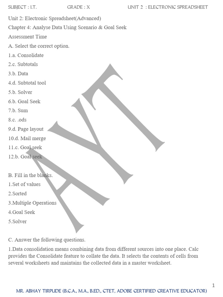 Advanced Spreadsheet Techniques Guide | PDF | Spreadsheet | Software