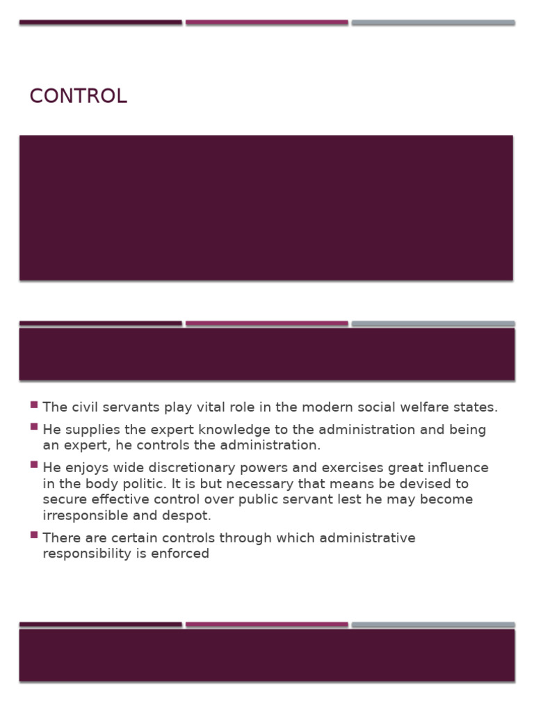 Controls in Public Administration | PDF | United States House Of ...