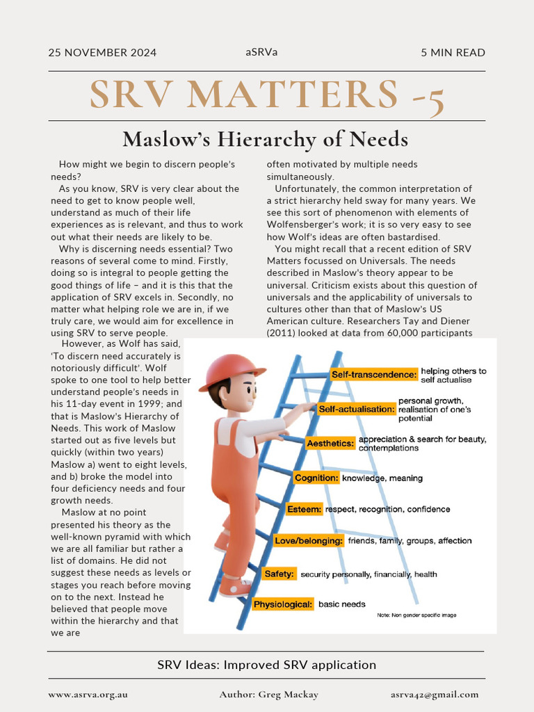 Understanding Maslow's Needs Hierarchy | PDF | Self Esteem | Behavior ...