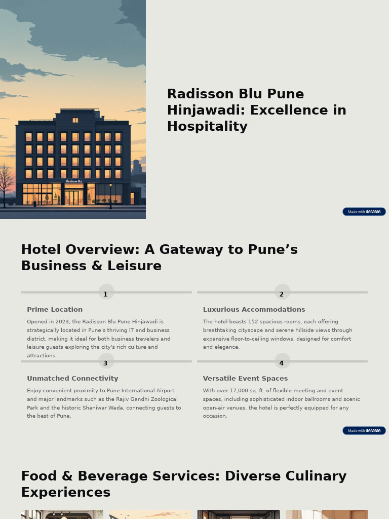 Radisson Blu Pune: Luxury & Service Excellence | PDF | Garde Manger ...