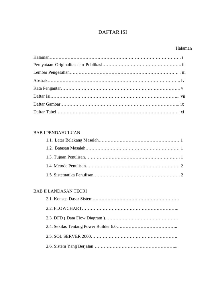 Daftar Isi | PDF