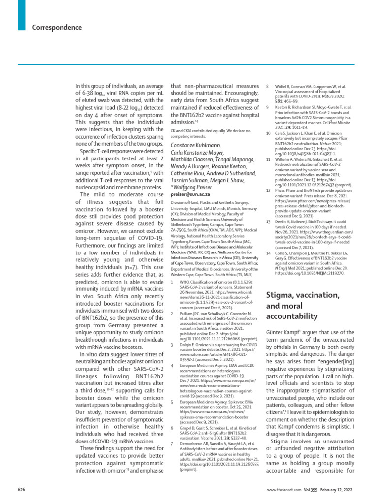 Stigma, Vaccination, And Moral Accountability Lanc PDF Medical