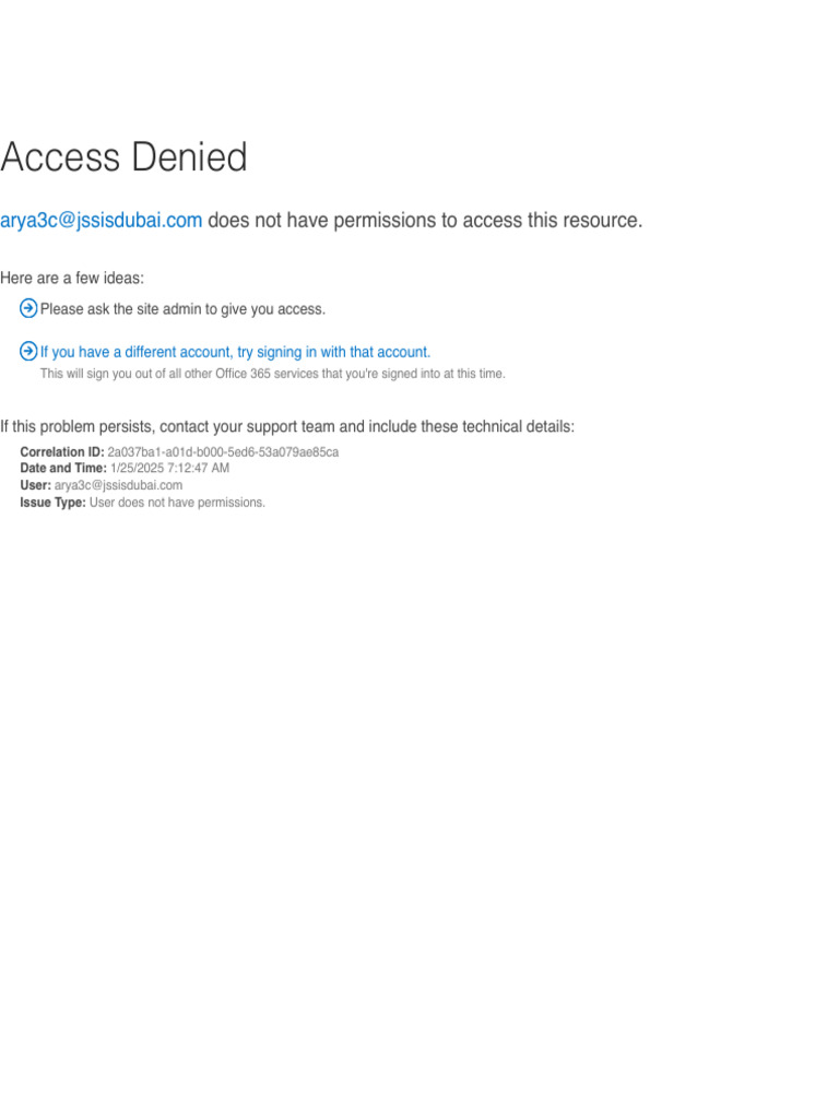 Access Denied: User Permission Issue | PDF