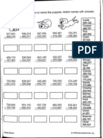 Work Problems. Use Answers To Name The Puppies.: Subtraction