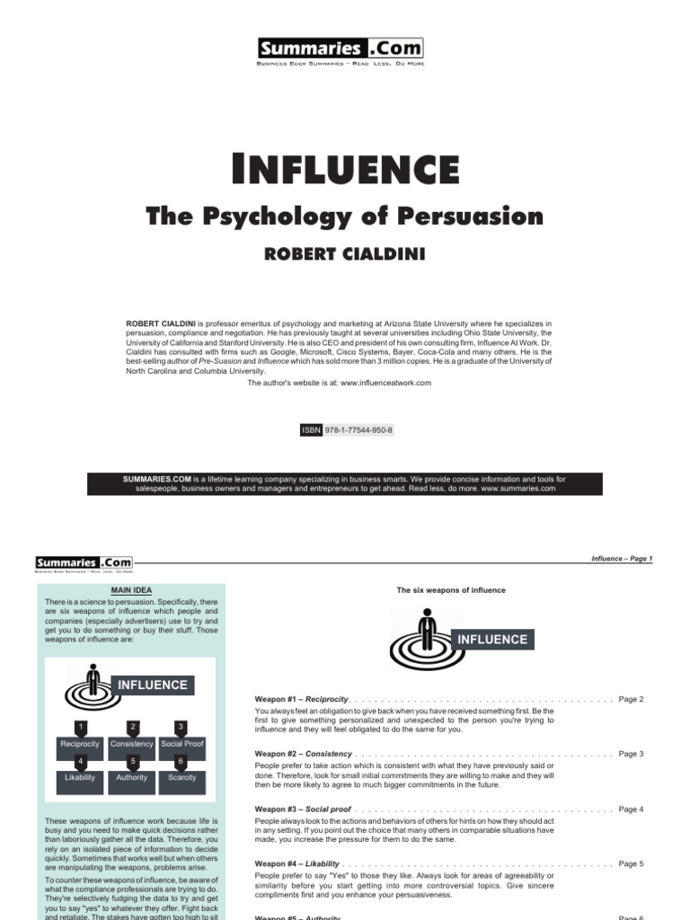 Influence | PDF | Persuasion | Social Psychology