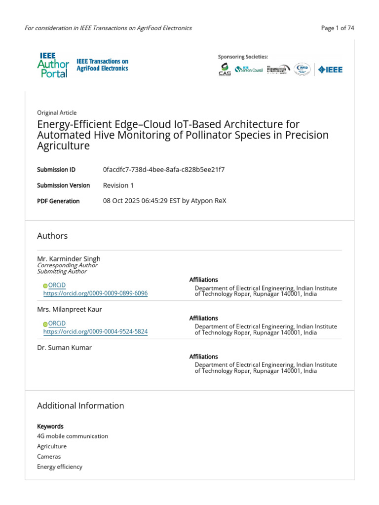 Energy-Efficient IoT for Hive Monitoring | PDF | Internet Of Things ...