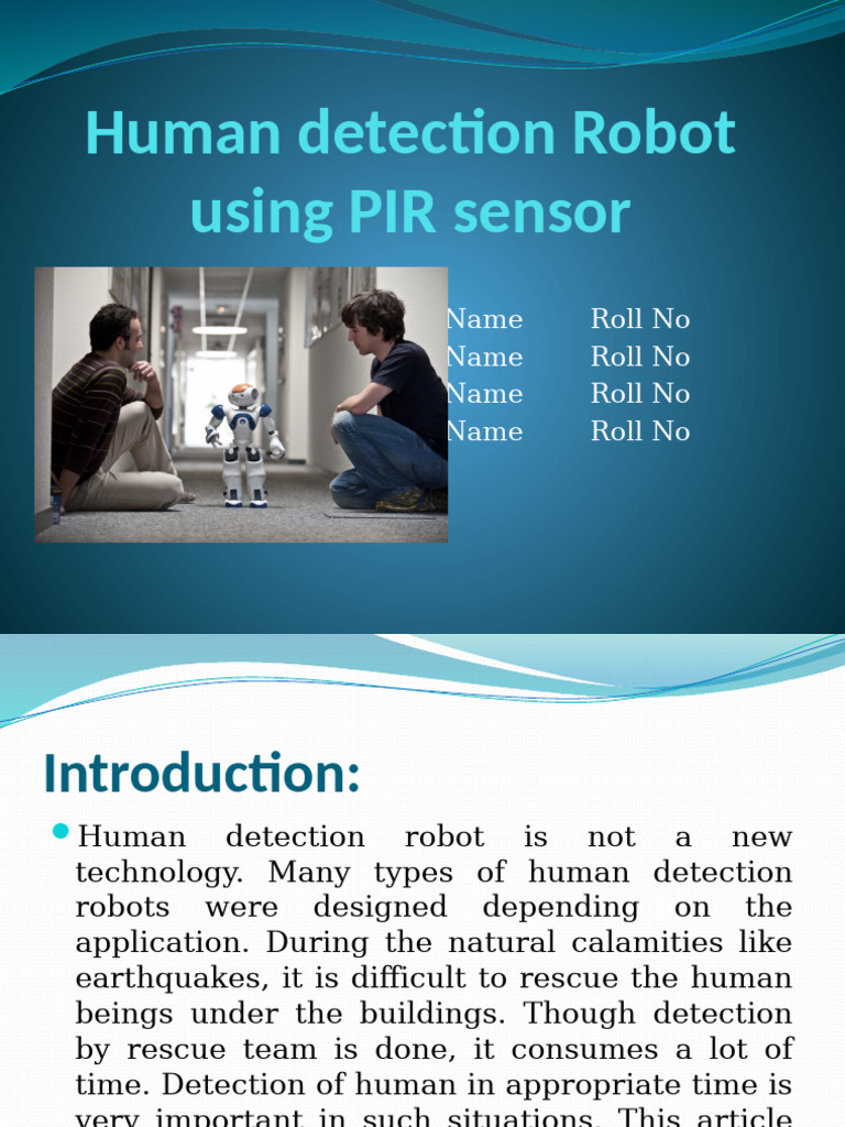 Human Detection Robot with PIR Sensor | PDF | Microcontroller | Codec