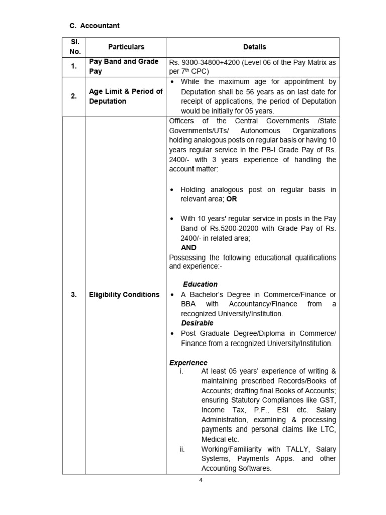 1 Notice For Different Posts On Deputation-5-8 | PDF