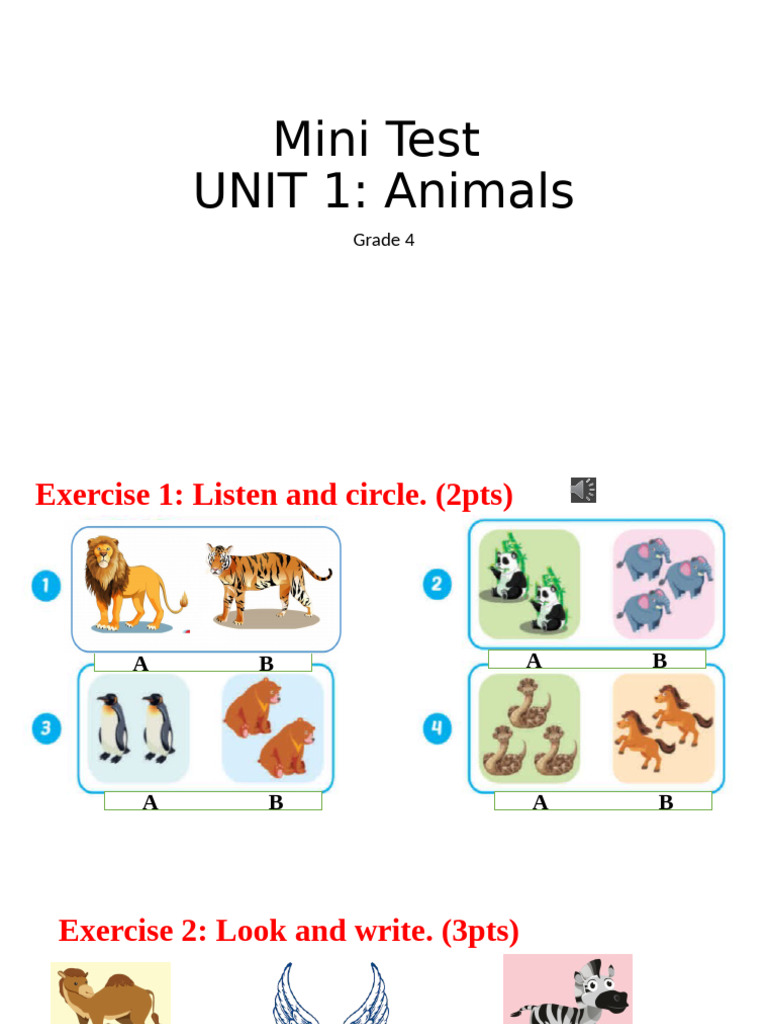 G4. Mini Test - Unit 1 | PDF