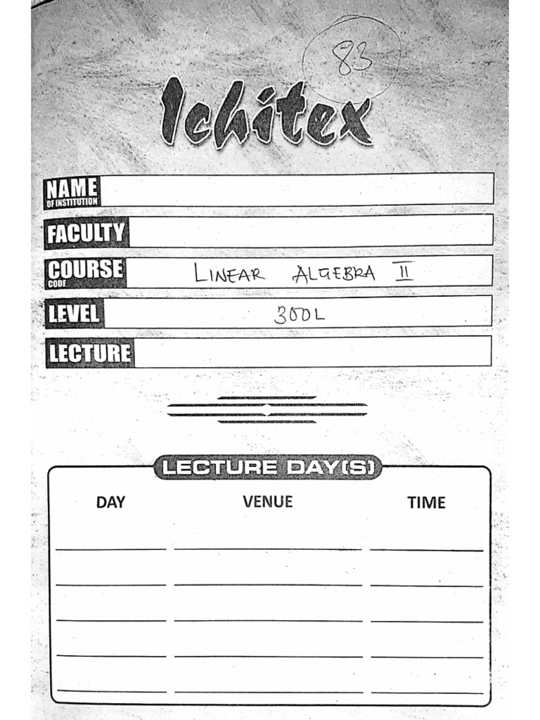 Bams Linear Algebra 2 Note | PDF