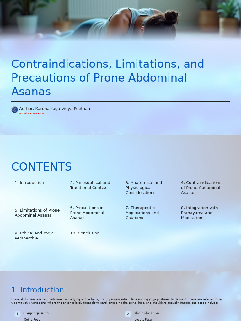 Prone Abdominal Asanas: Risks & Guidelines | PDF | Asana | Abdomen