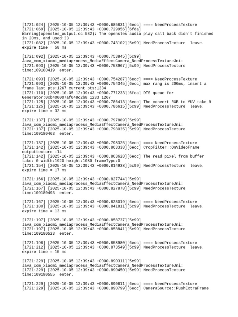 NeedProcessTexture Log Analysis | PDF | Shader | Computer Graphics