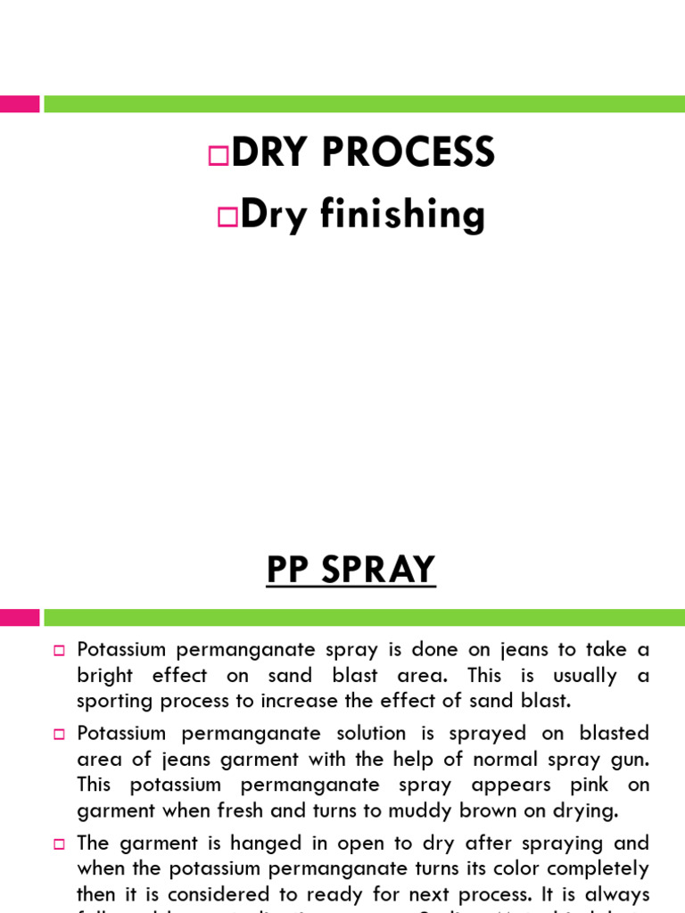 Dry Finishing | PDF | Clothing