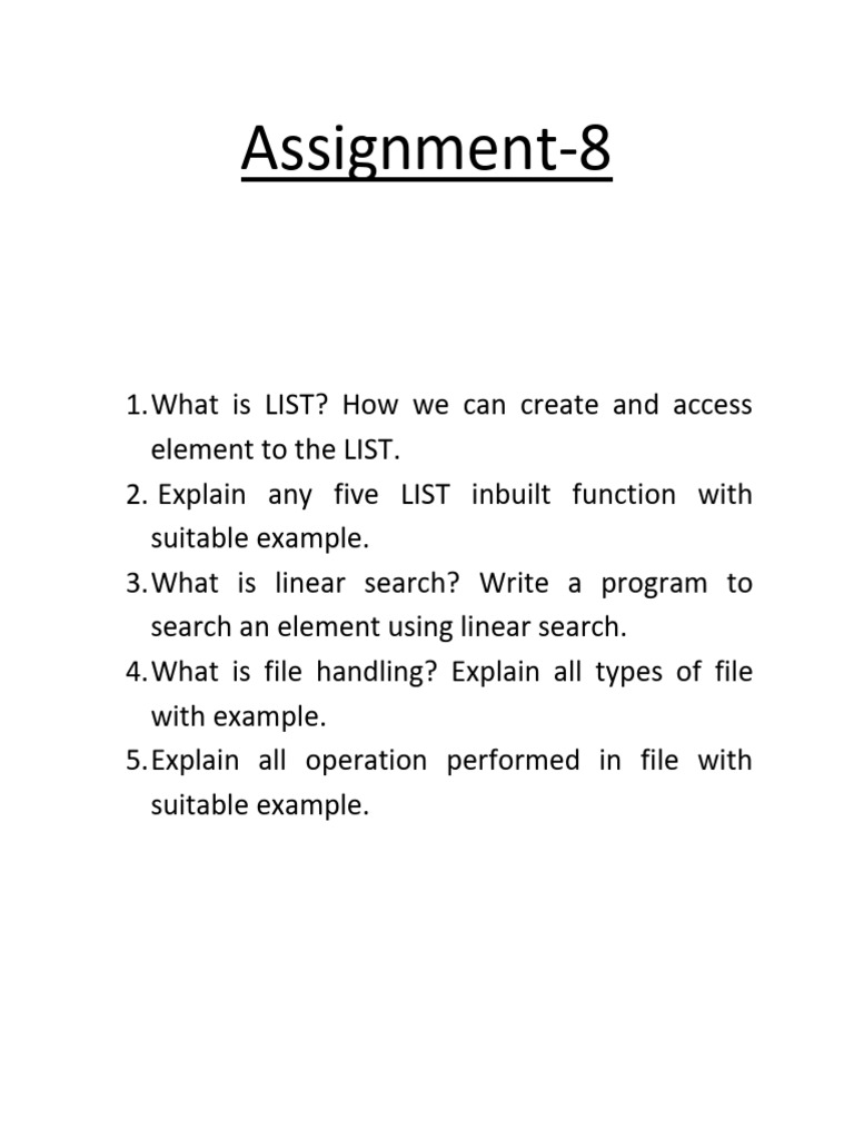 Understanding Lists and File Handling | PDF