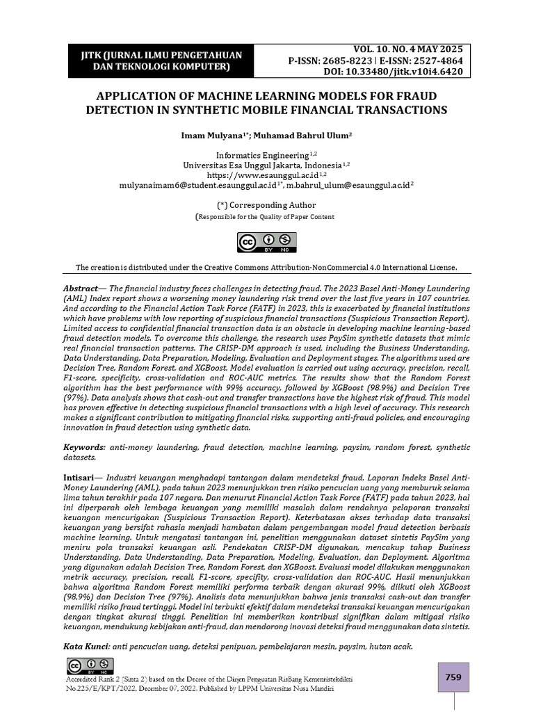 Machine Learning for Mobile Fraud Detection | PDF | Machine Learning ...