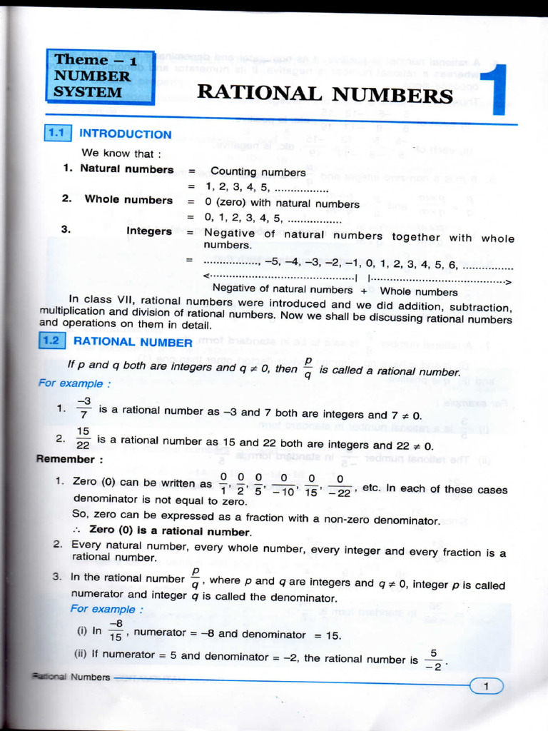 Class 8th Math Chapter-1 | PDF