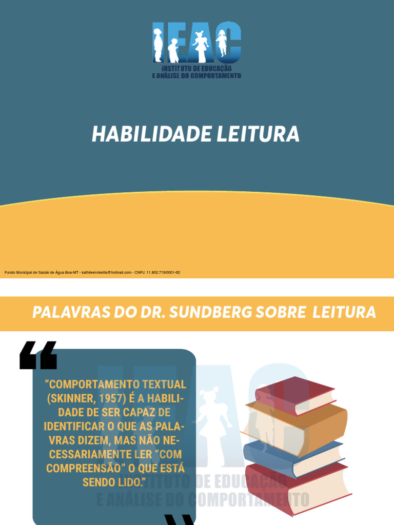 Habilidade de Leitura Oficial | PDF