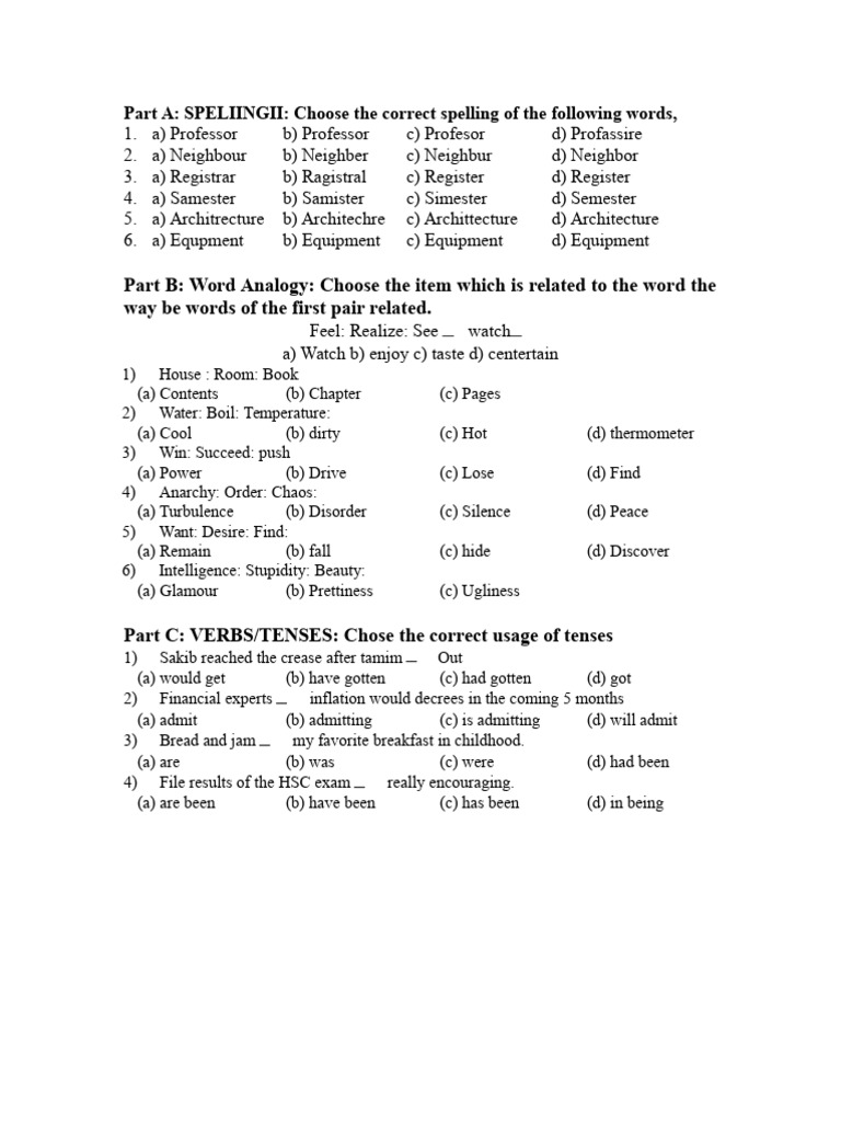 Spelling, Analogy, and Tense Exercises | PDF