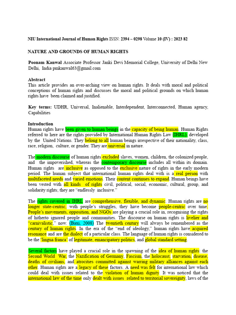 Understanding Human Rights Foundations | PDF | Human Rights | John Rawls