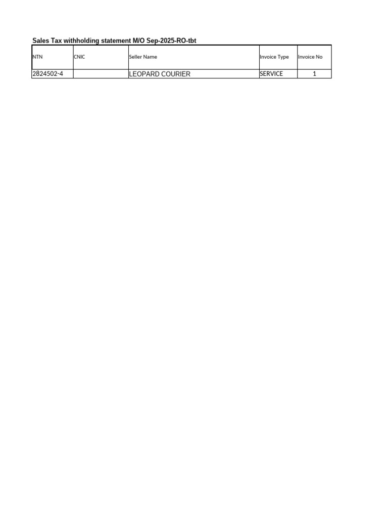 Sales Tax Withholding Statement Sep 2025 | PDF