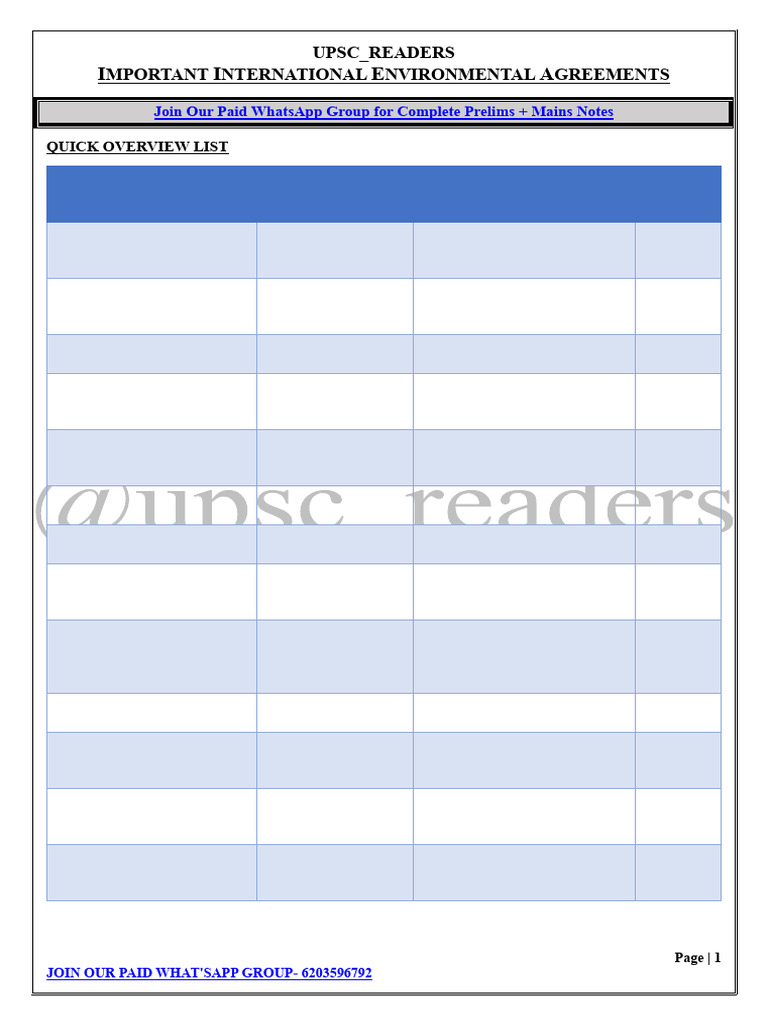 Key International Environmental Agreements | PDF | United Nations ...