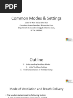 Hamilton Ventilator Modes Overview | PDF | Breathing | Medical Specialties