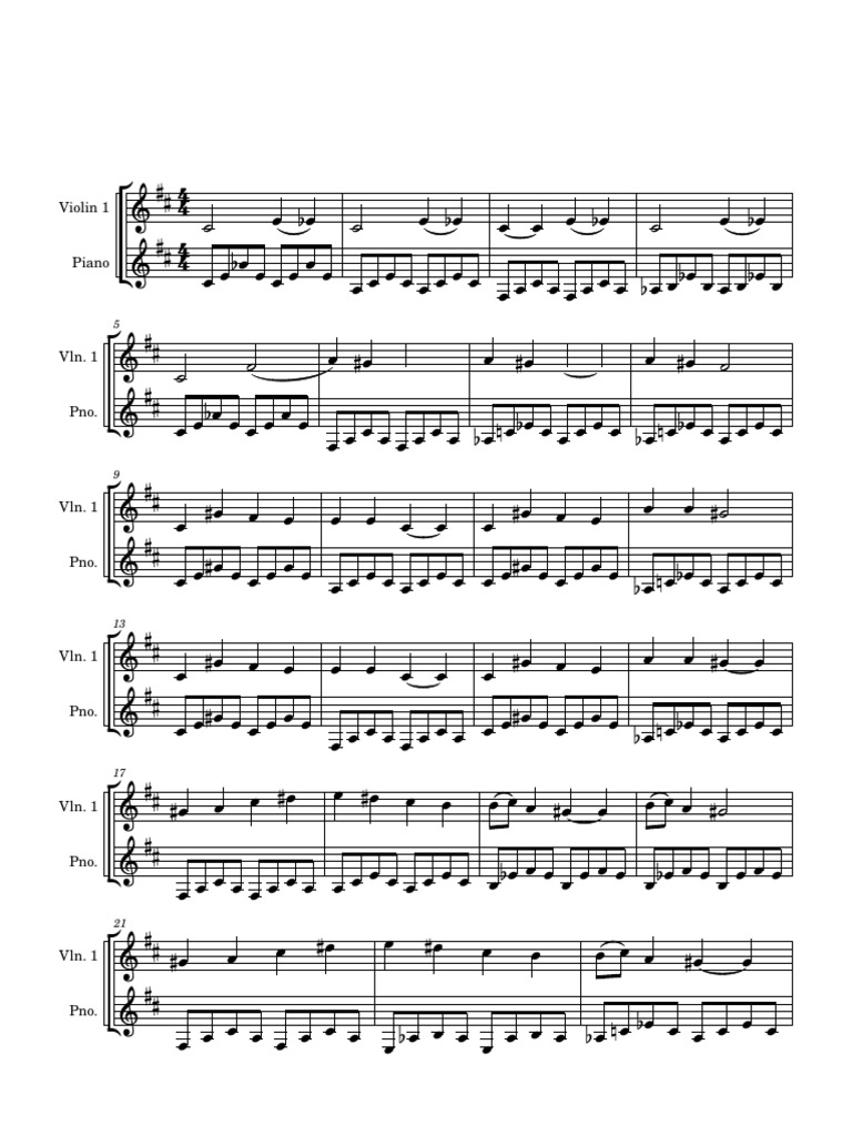 Violin and Piano Sheet Music | PDF