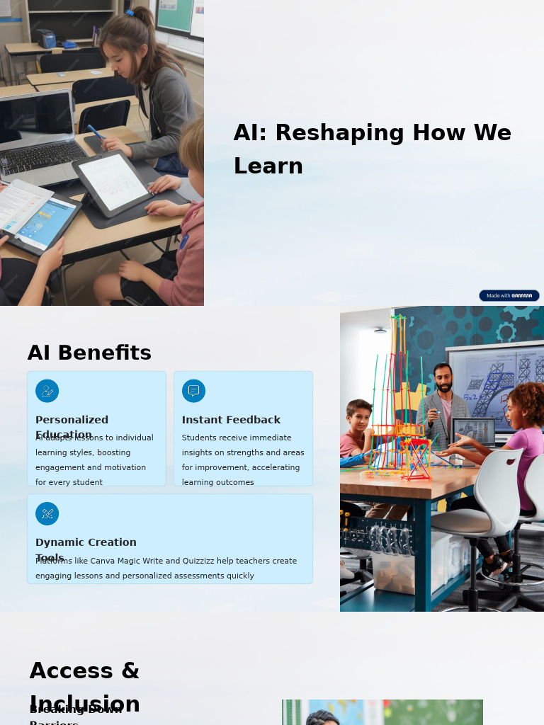 AI: Reshaping How We Learn Very Good and | PDF