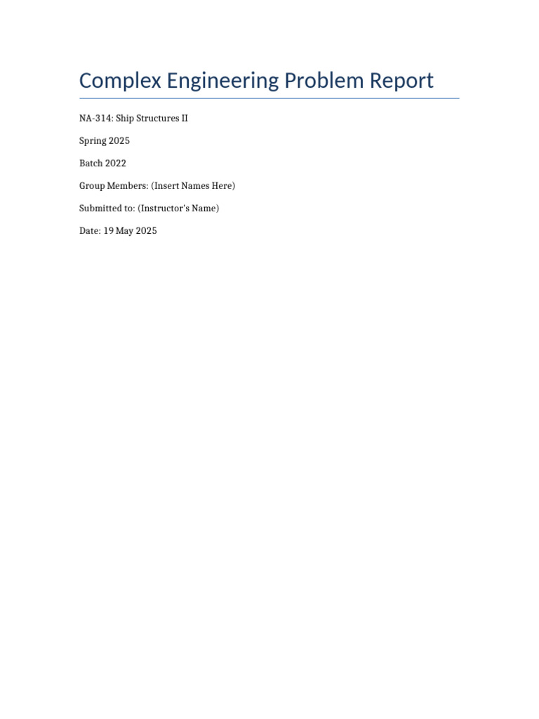 Ship Midship Section Design Report | PDF | Strength Of Materials | Bending