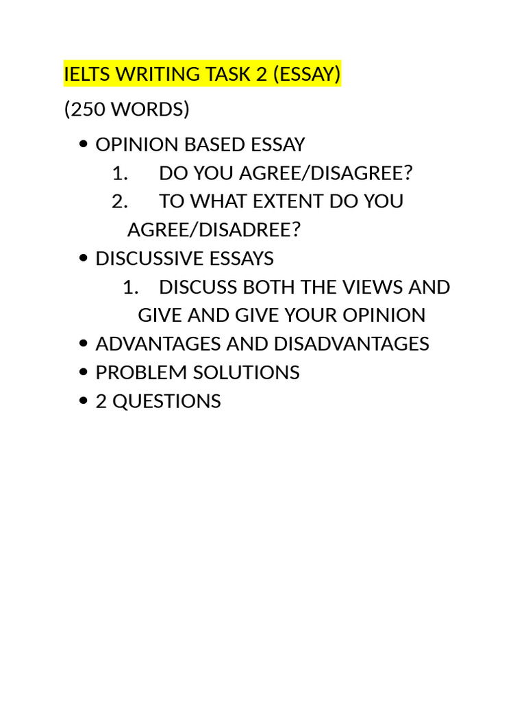 Ielts Writing Task 2 | PDF