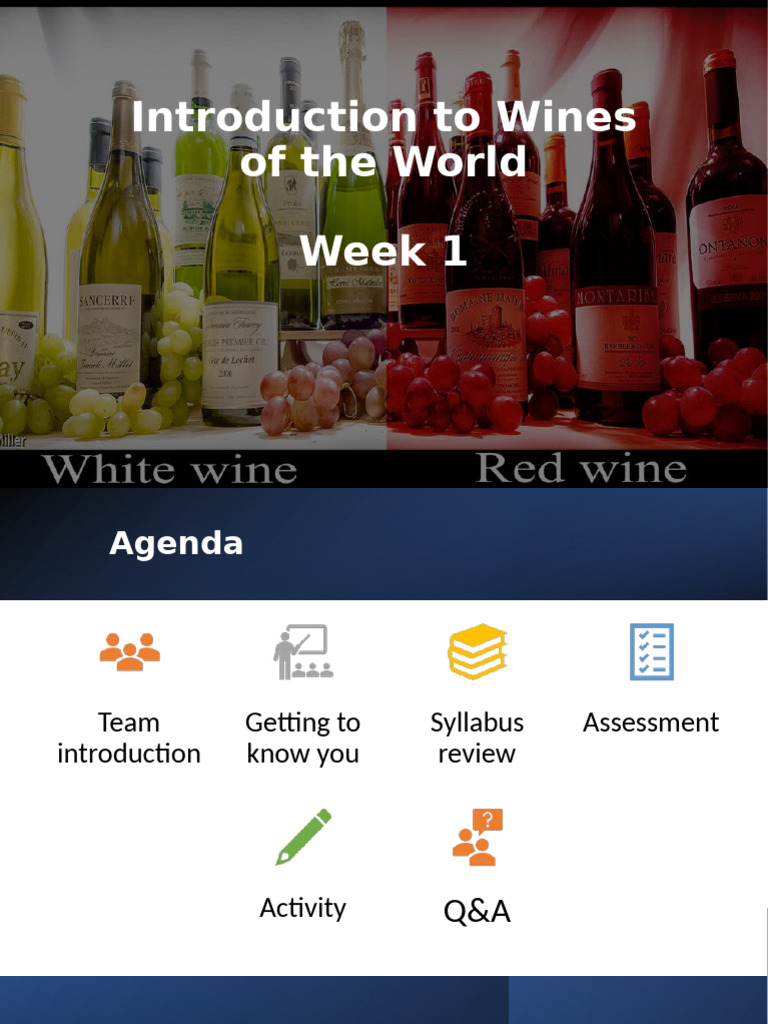 Lecture Week 1 Introduction | PDF | Wine | Champagne