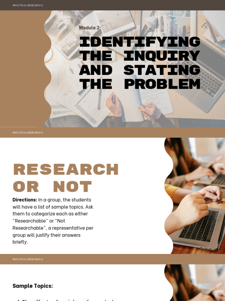 Research Problem Identification Guide | PDF | Hypothesis | Cognition