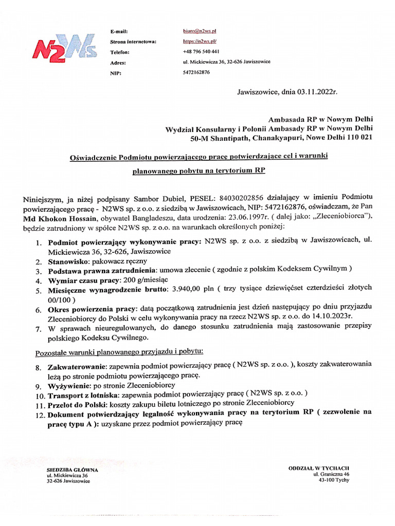 Poland New Contract | PDF