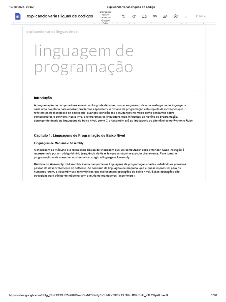 Evolução das Linguagens de Programação | PDF | Linguagem de programação ...
