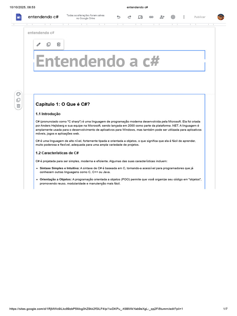 Entendendo C# | PDF | C Sharp (linguagem de programação) | Linguagem de ...