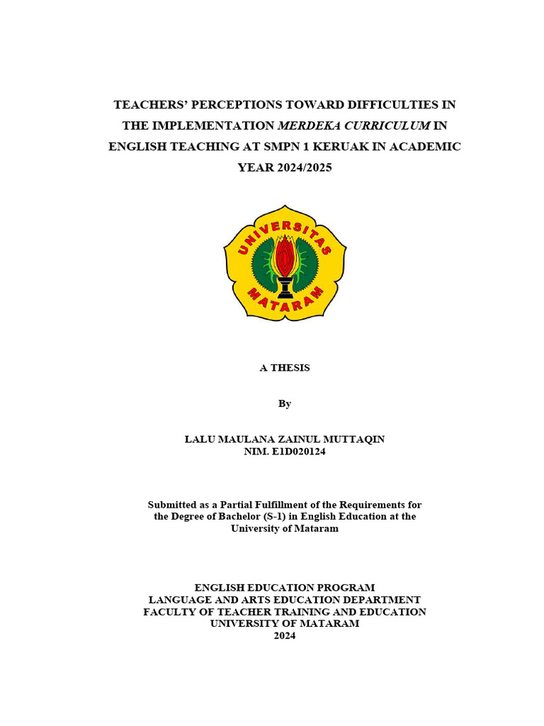 Teachers' Challenges in Merdeka Curriculum | PDF | Teachers | Curriculum