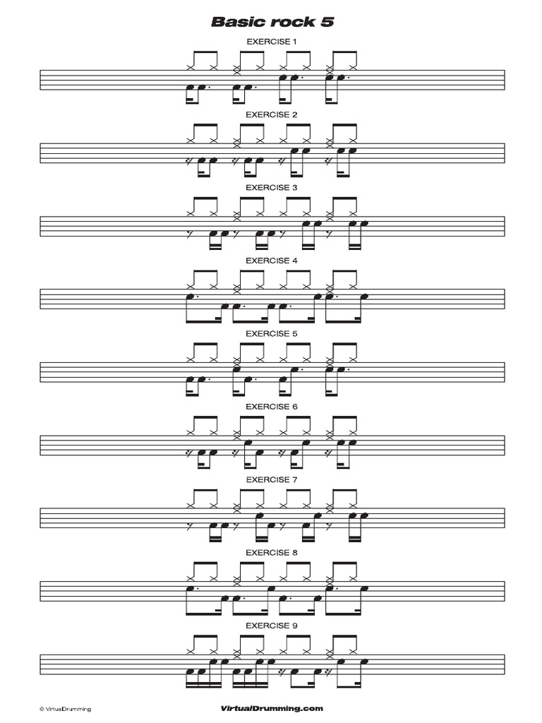 Drums Basic Rock 5 | PDF