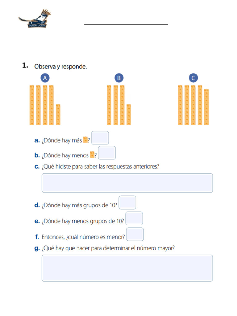 Comparación de Números hasta 50 | PDF