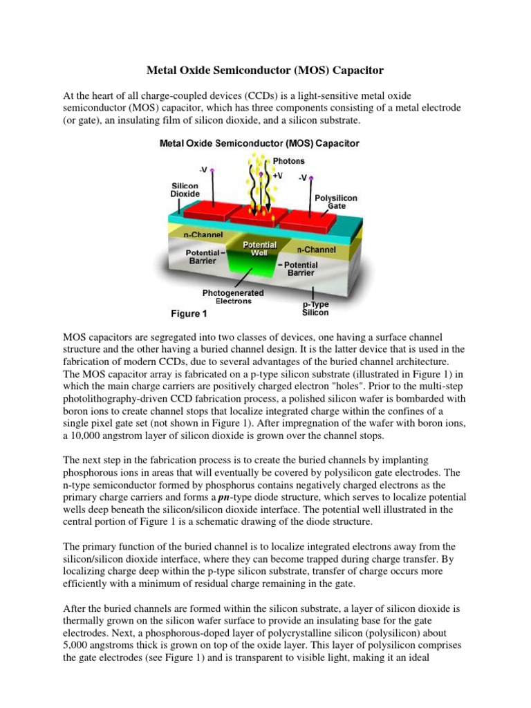 Metal Oxide Semiconductor | PDF | Mosfet | Charge Coupled Device
