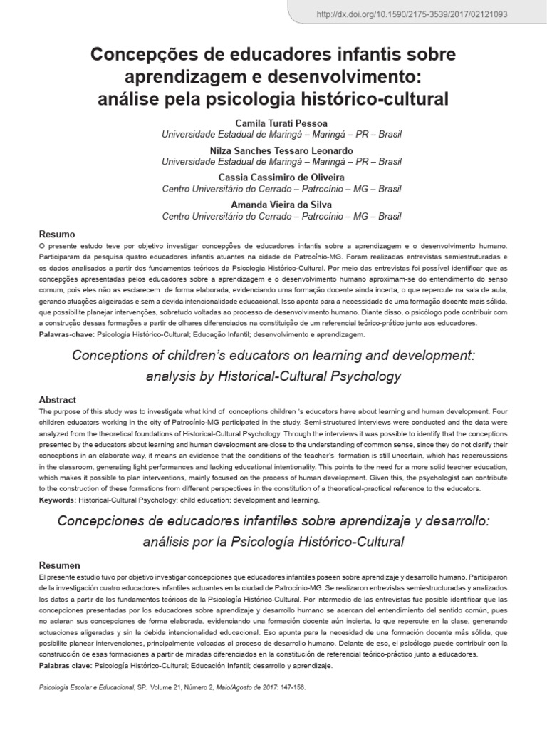 Concepções de Educadores sobre Aprendizagem | PDF | Aprendizado | Pedagogia