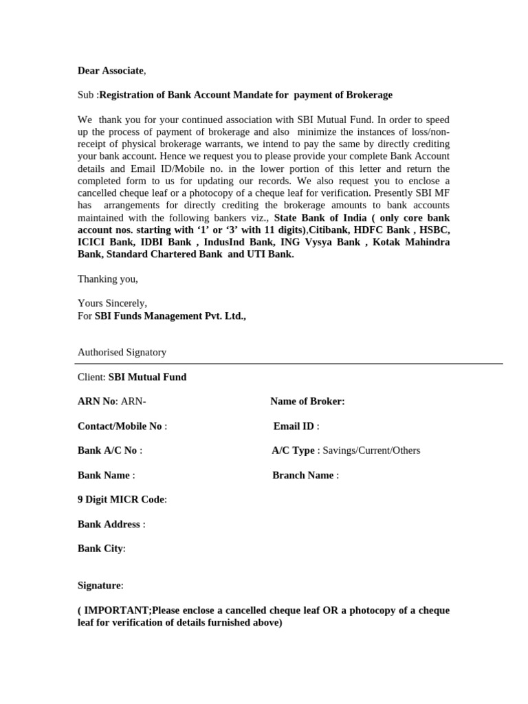 Direct Credit Format | PDF