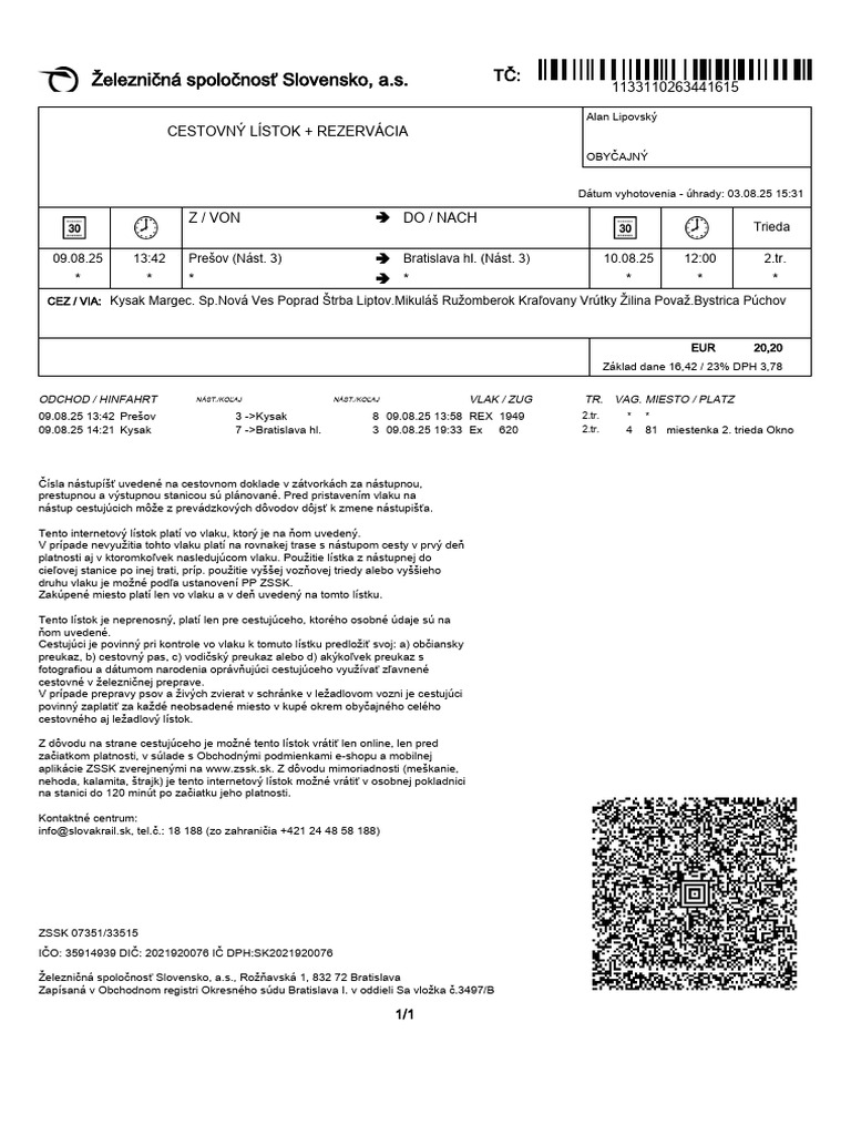 ZSSK Itd 20250803153425 | PDF