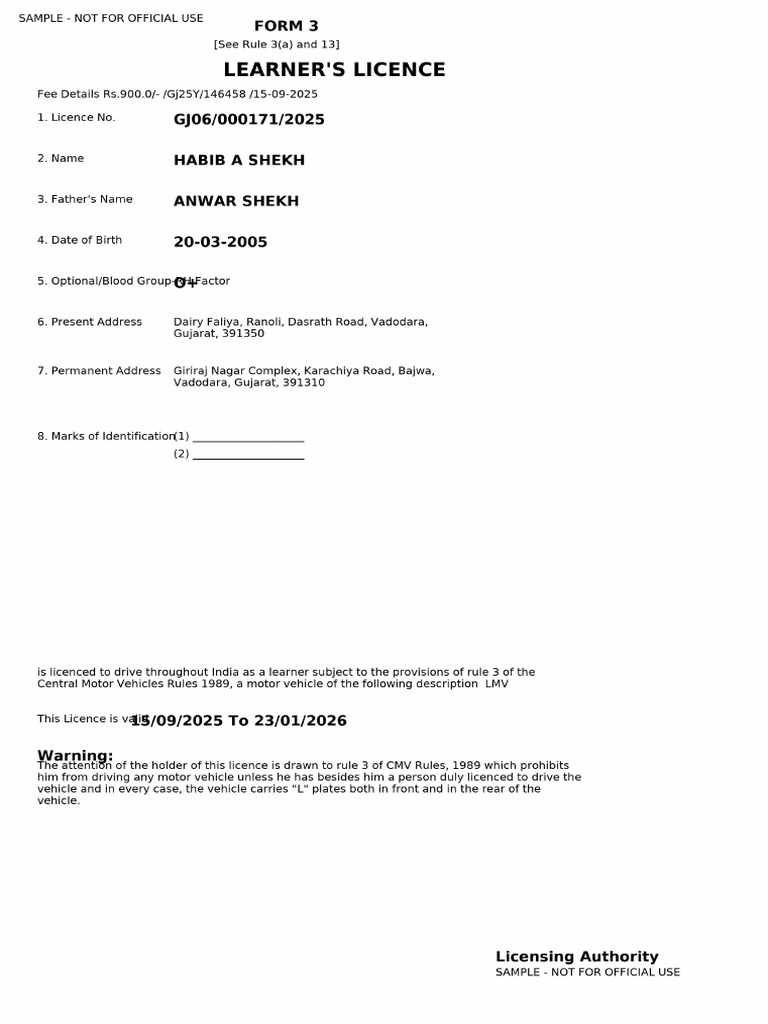 Habib Learner Sample | PDF